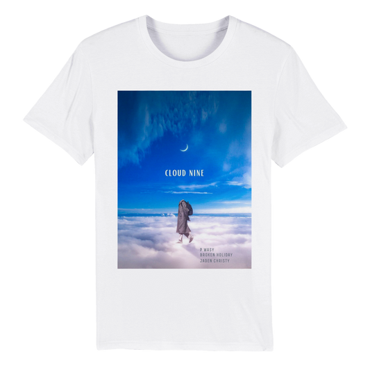 Organic Unisex Crewneck T-shirt. 'Cloud 9' Cover Art